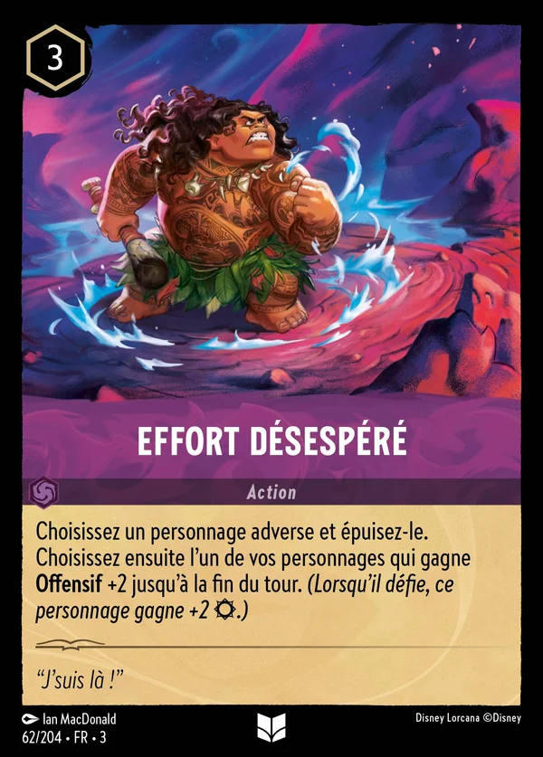Effort désespéré — Disney Lorcana Action card from Into the Inklands