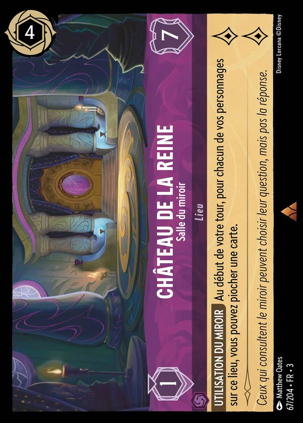 Château de la Reine - Salle du miroir — Disney Lorcana Lieu card from Into the Inklands