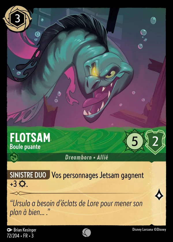 Flotsam - Boule puante — Disney Lorcana Personnage card from Into the Inklands