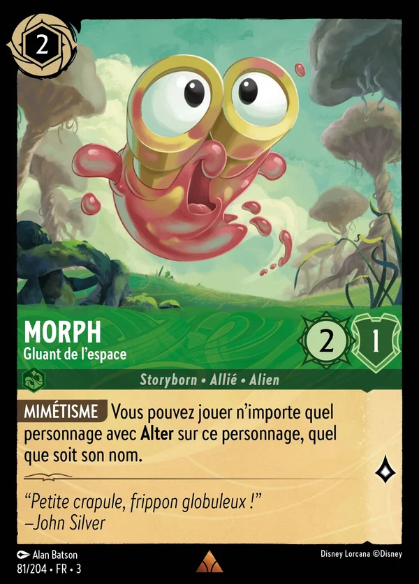 Morph - Gluant de l'espace — Disney Lorcana Personnage card from Into the Inklands