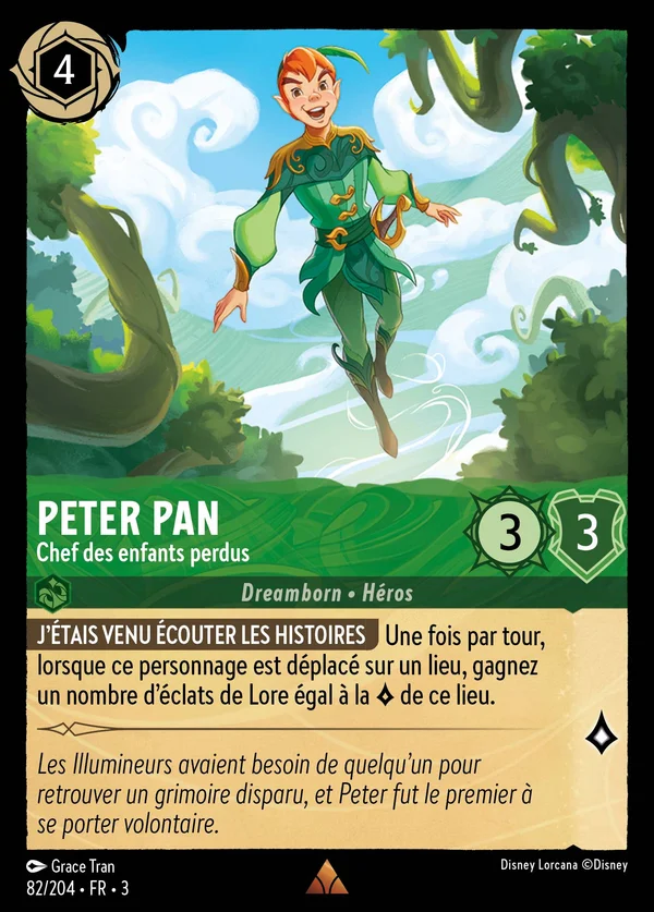 Peter Pan - Chef des enfants perdus — Disney Lorcana Personnage card from Into the Inklands