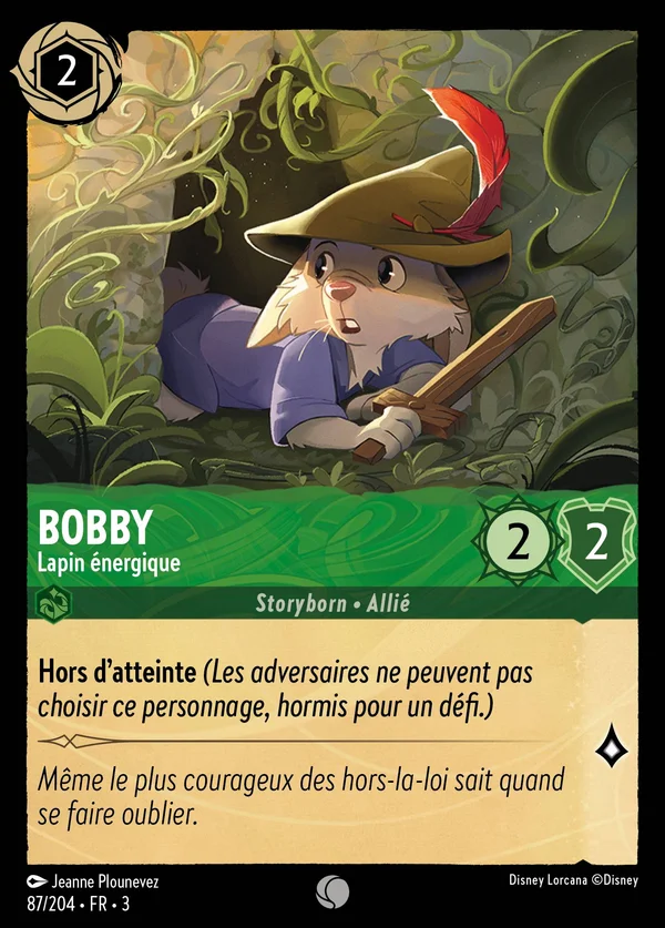 Bobby - Lapin énergique — Disney Lorcana Personnage card from Into the Inklands