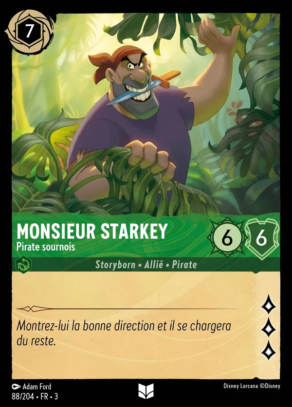Monsieur Starkey - Pirate sournois — Disney Lorcana Personnage card from Into the Inklands