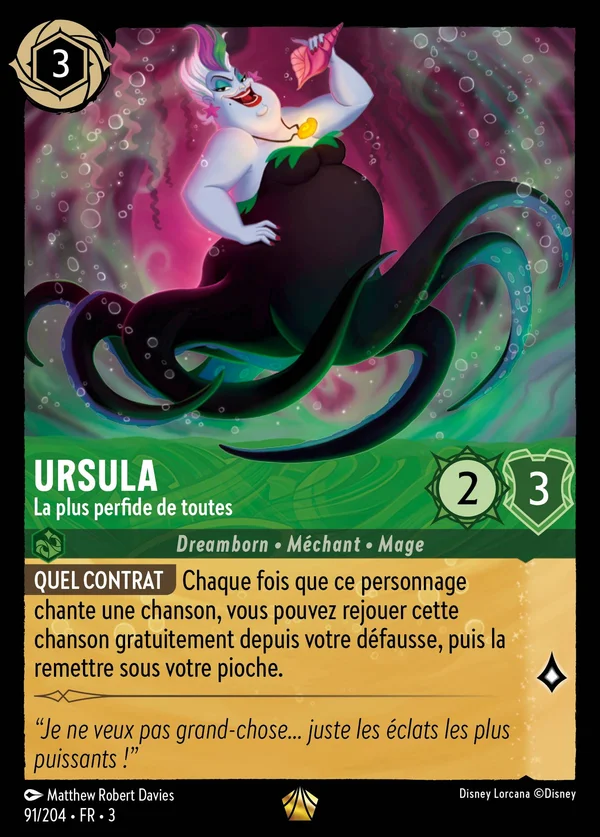 Ursula - La plus perfide de toutes — Disney Lorcana Personnage card from Into the Inklands