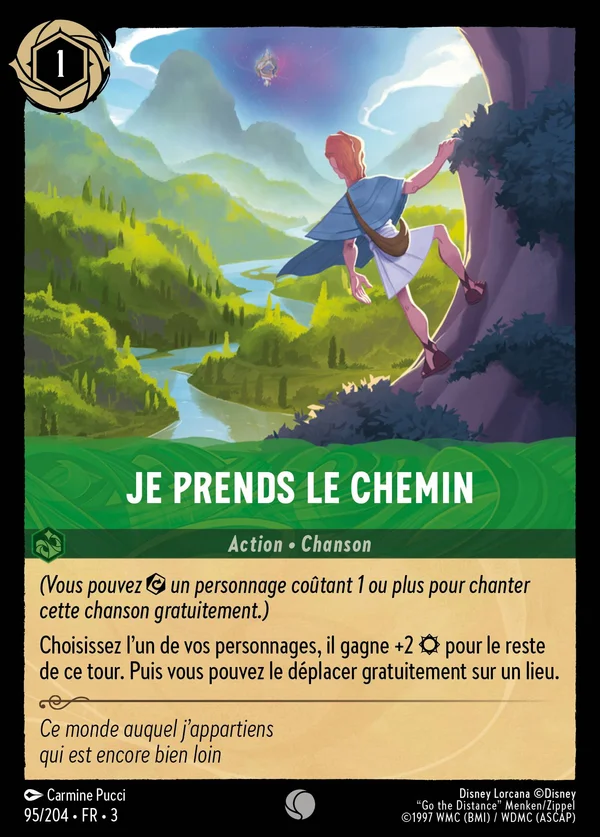 Je prends le chemin — Disney Lorcana Action card from Into the Inklands
