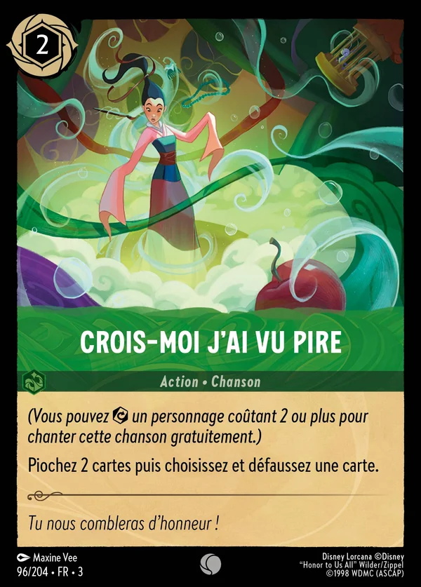Crois-moi j'ai vu pire — Disney Lorcana Action card from Into the Inklands