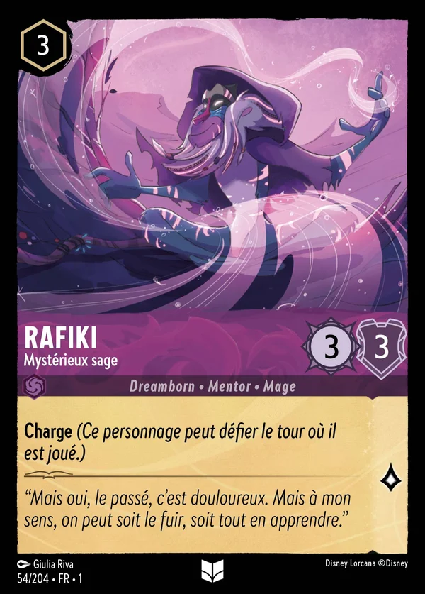 Rafiki - Mystérieux sage — Disney Lorcana Personnage card from The First Chapter