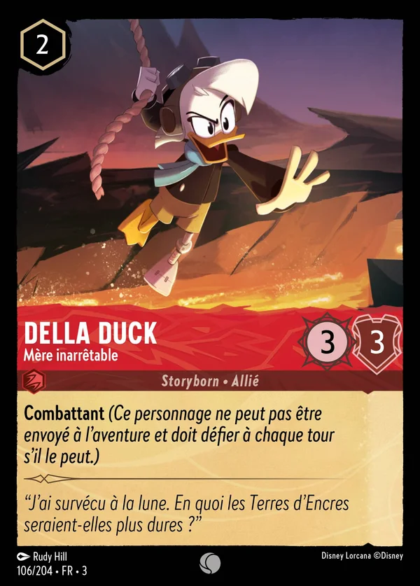 Della Duck - Mère inarrêtable — Disney Lorcana Personnage card from Into the Inklands