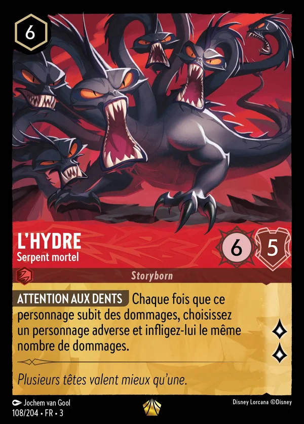 L'Hydre - Serpent mortel — Disney Lorcana Personnage card from Into the Inklands