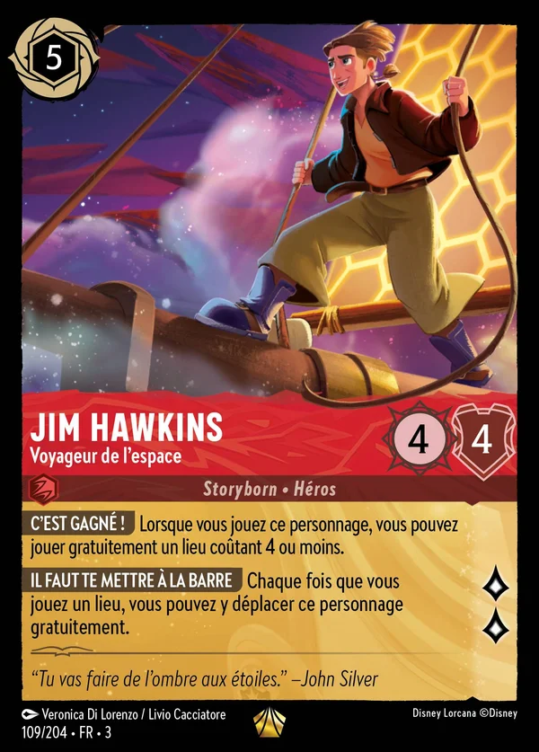 Jim Hawkins - Voyageur de l'espace — Disney Lorcana Personnage card from Into the Inklands