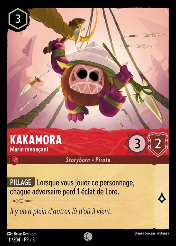 Kakamora - Marin menaçant — Disney Lorcana Personnage card from Into the Inklands