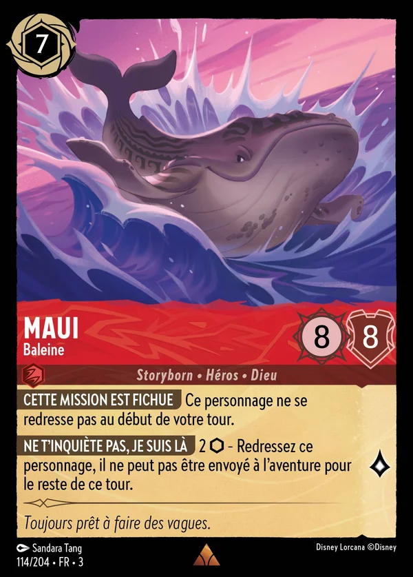 Maui - Baleine — Disney Lorcana Personnage card from Into the Inklands