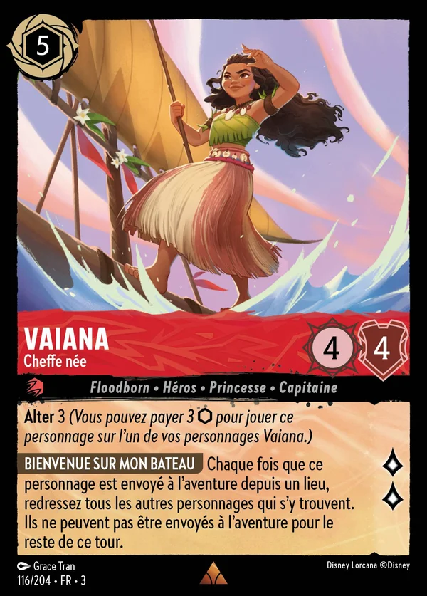 Vaiana - Cheffe née — Disney Lorcana Personnage card from Into the Inklands