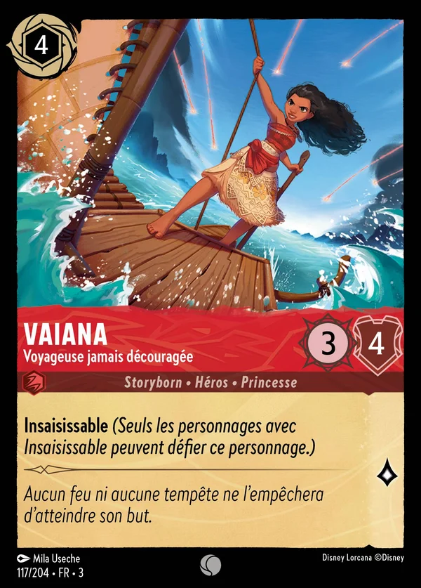 Vaiana - Voyageuse jamais découragée — Disney Lorcana Personnage card from Into the Inklands