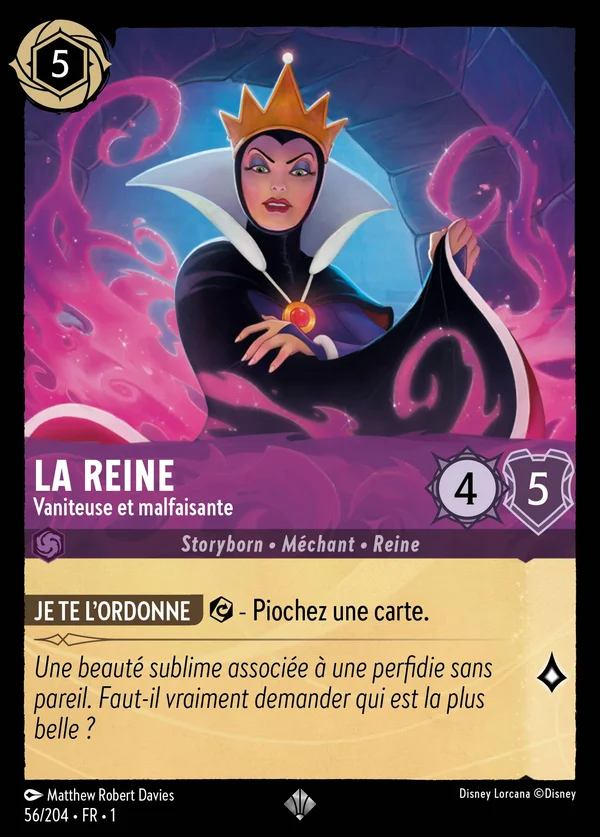 La Reine - Vaniteuse et malfaisante — Disney Lorcana Personnage card from The First Chapter