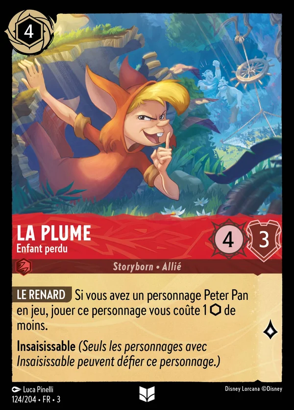 La Plume - Enfant perdu — Disney Lorcana Personnage card from Into the Inklands