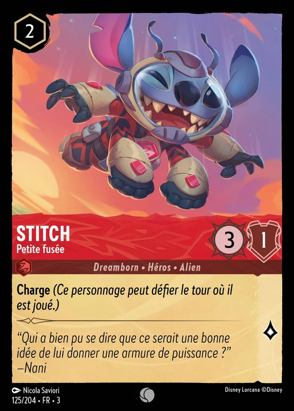 Stitch - Petite fusée — Disney Lorcana Personnage card from Into the Inklands