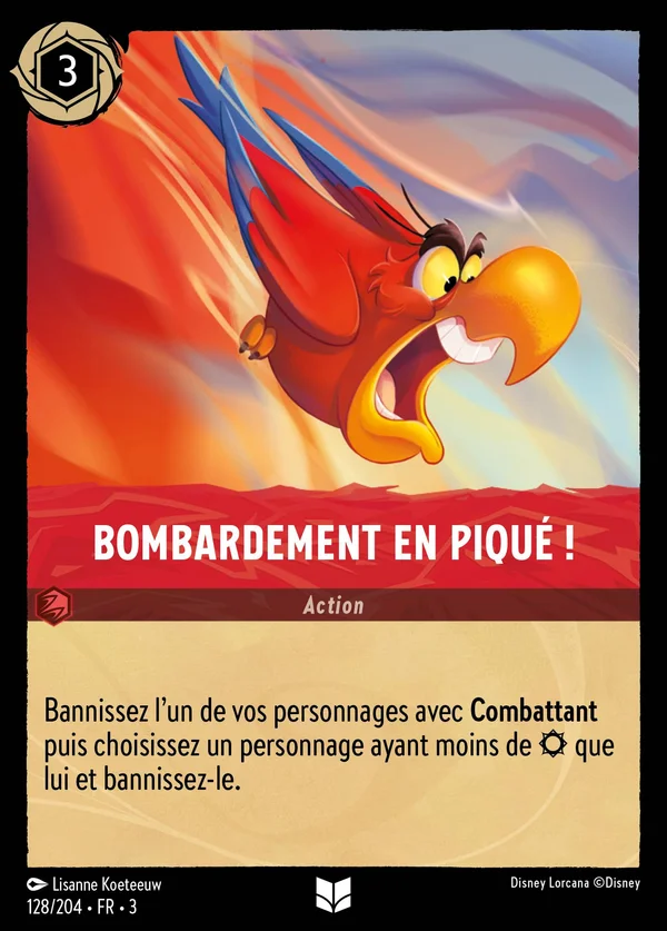 Bombardement en piqué ! — Disney Lorcana Action card from Into the Inklands