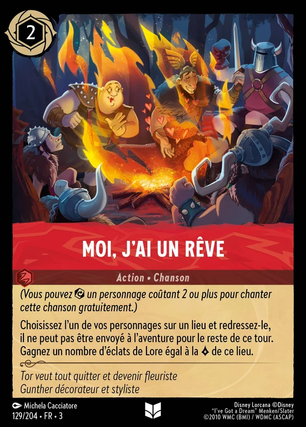 Moi, j'ai un rêve — Disney Lorcana Action card from Into the Inklands