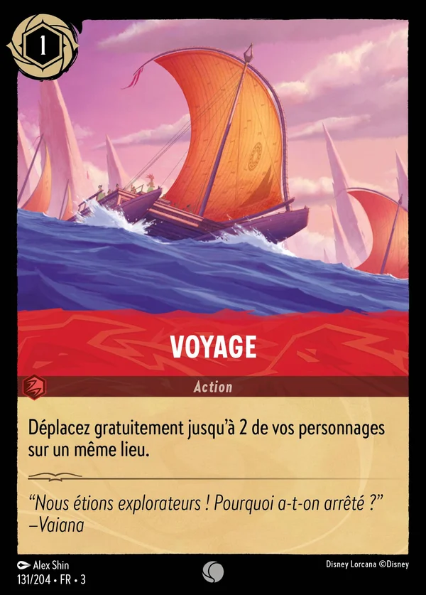 Voyage — Disney Lorcana Action card from Into the Inklands