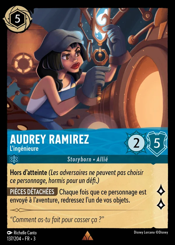 Audrey Ramirez - L'ingénieure — Disney Lorcana Personnage card from Into the Inklands