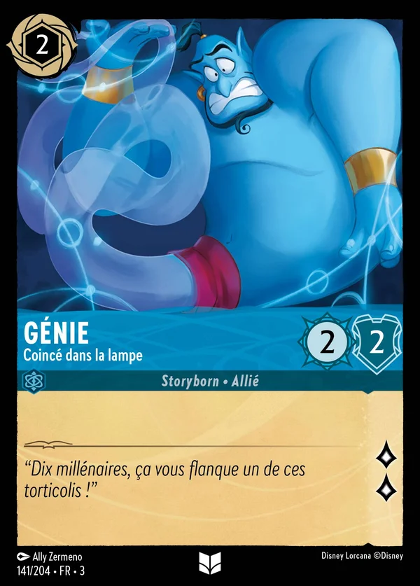 Génie - Coincé dans la lampe — Disney Lorcana Personnage card from Into the Inklands