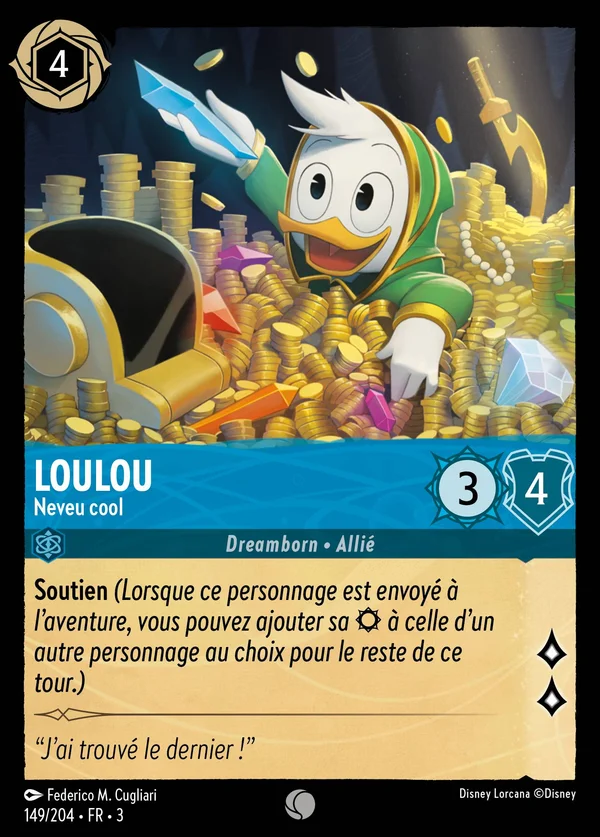 Loulou - Neveu cool — Disney Lorcana Personnage card from Into the Inklands