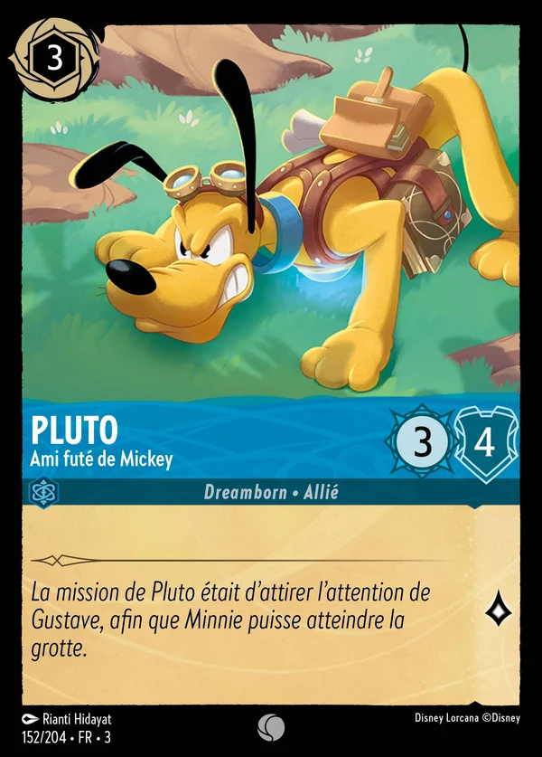 Pluto - Ami futé de Mickey — Disney Lorcana Personnage card from Into the Inklands