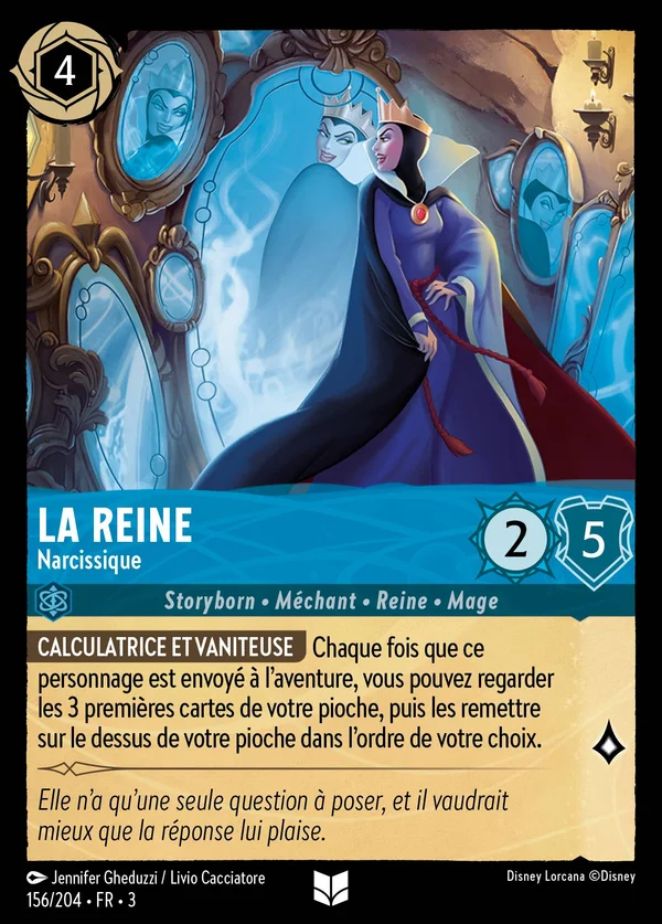 La Reine - Narcissique — Disney Lorcana Personnage card from Into the Inklands