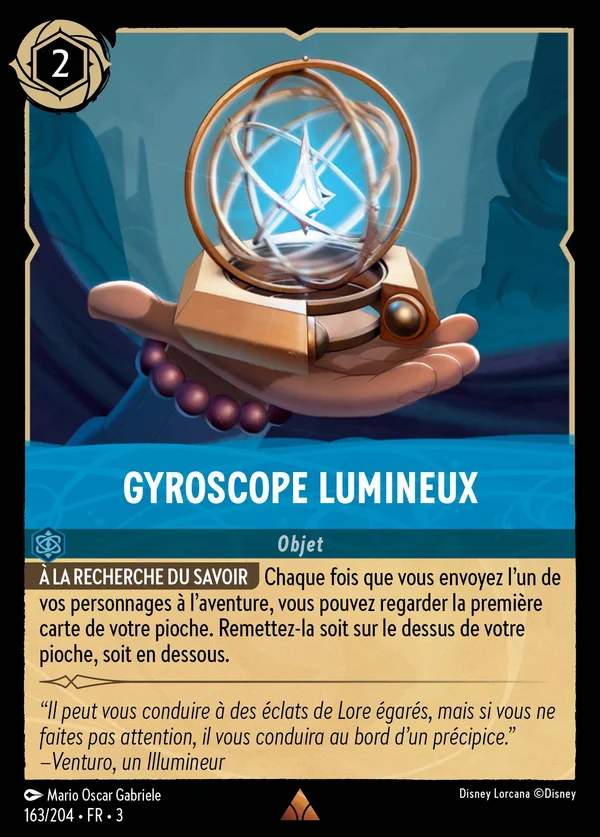 Gyroscope lumineux — Disney Lorcana Objet card from Into the Inklands