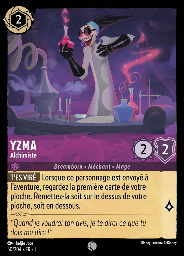 Yzma - Alchimiste — Disney Lorcana Personnage card from The First Chapter