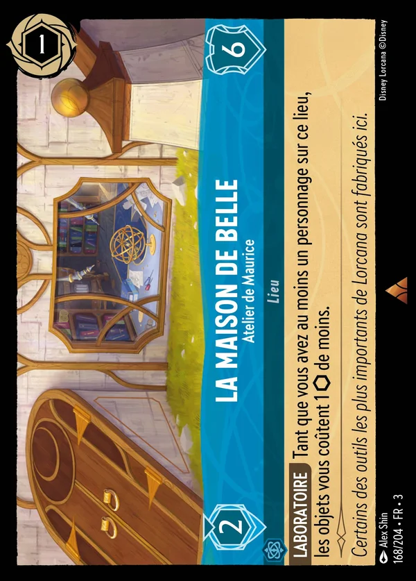 La maison de Belle - Atelier de Maurice — Disney Lorcana Lieu card from Into the Inklands