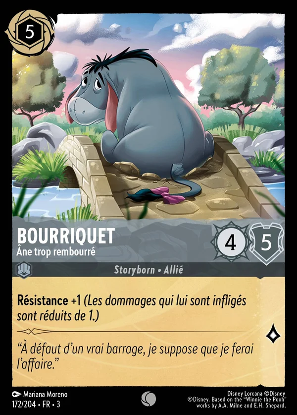Bourriquet - Âne trop rembourré — Disney Lorcana Personnage card from Into the Inklands