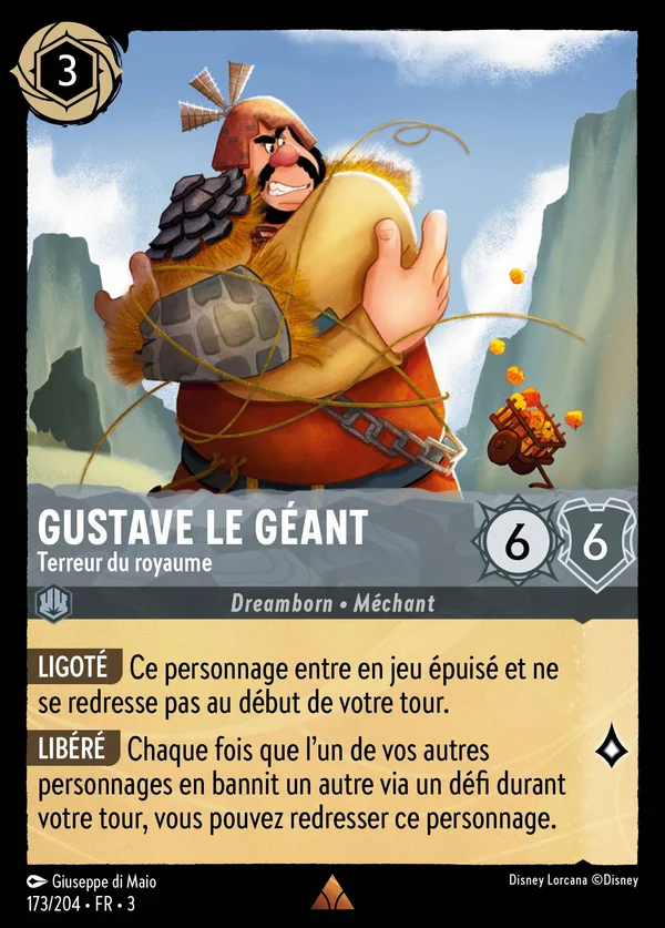 Gustave le Géant - Terreur du royaume — Disney Lorcana Personnage card from Into the Inklands