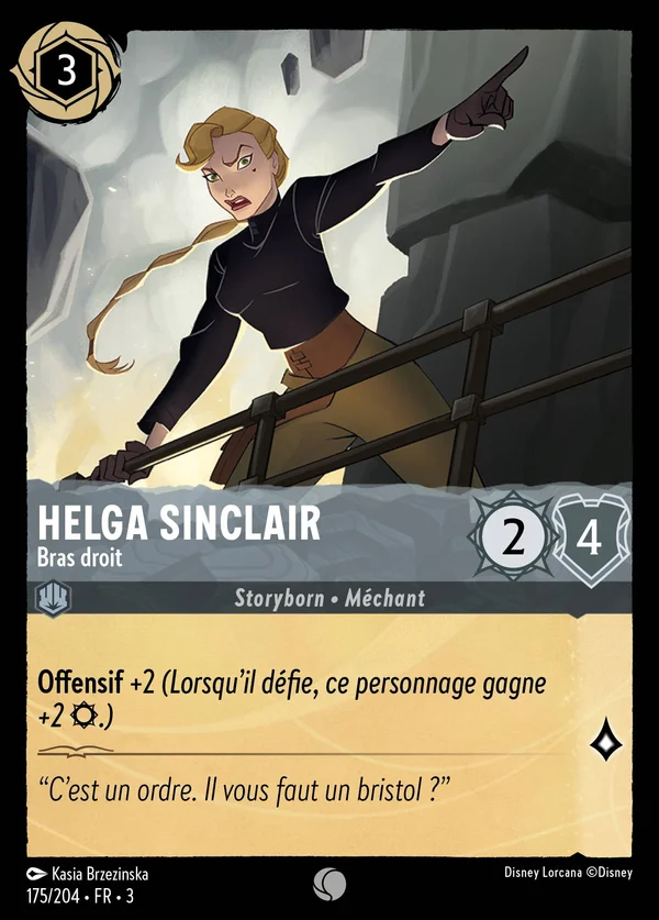 Helga Sinclair - Bras droit — Disney Lorcana Personnage card from Into the Inklands