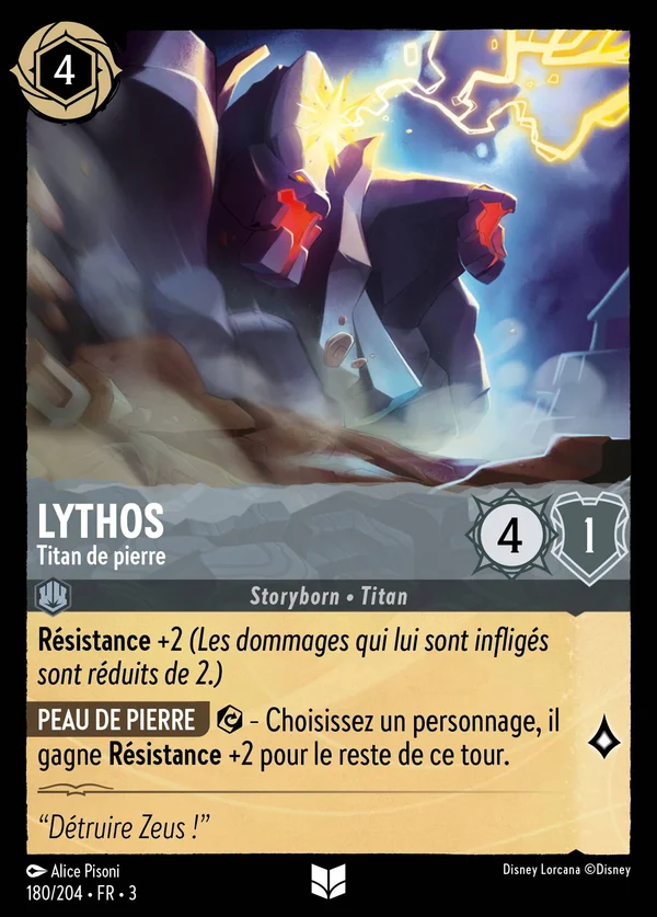 Lythos - Titan de pierre — Disney Lorcana Personnage card from Into the Inklands
