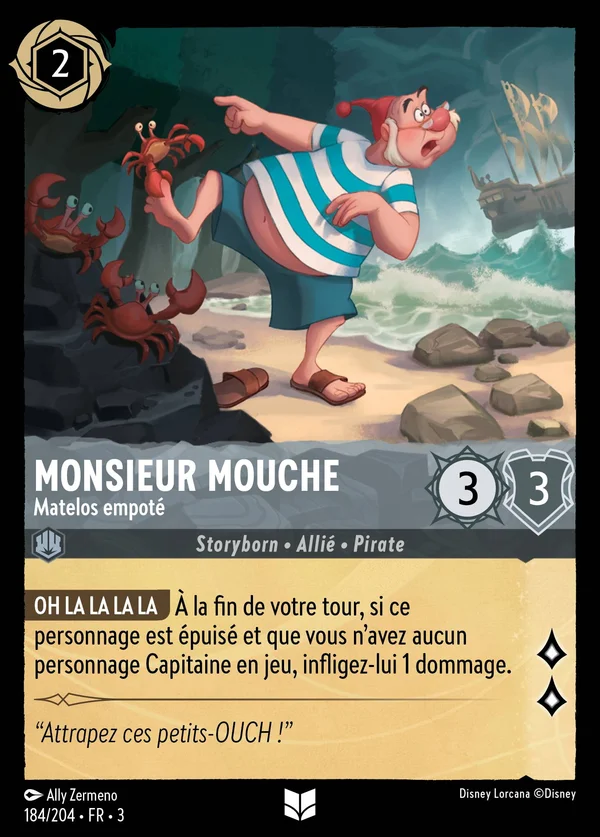 Monsieur Mouche - Matelos empoté — Disney Lorcana Personnage card from Into the Inklands