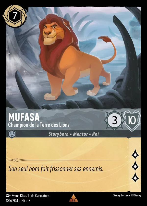 Mufasa - Champion de la Terre des Lions — Disney Lorcana Personnage card from Into the Inklands