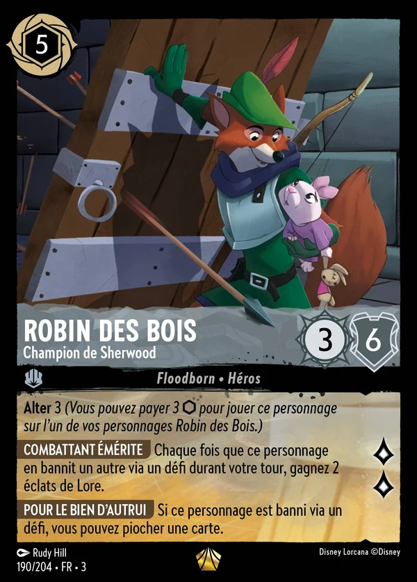 Robin des Bois - Champion de Sherwood — Disney Lorcana Personnage card from Into the Inklands