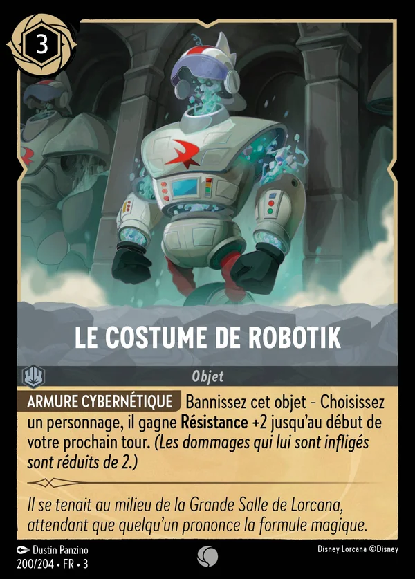 Le costume de Robotik — Disney Lorcana Objet card from Into the Inklands