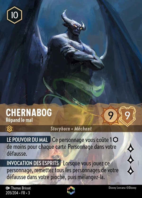 Chernabog - Répand le mal — Disney Lorcana Personnage card from Into the Inklands
