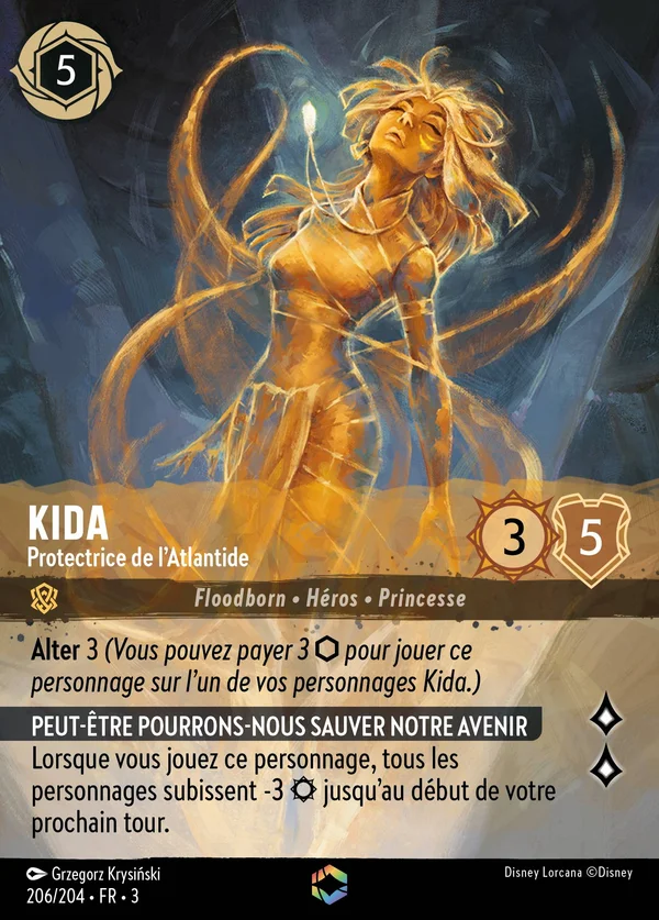 Kida - Protectrice de l'Atlantide — Disney Lorcana Personnage card from Into the Inklands
