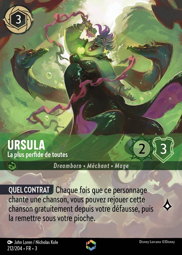 Ursula - La plus perfide de toutes — Disney Lorcana Personnage card from Into the Inklands