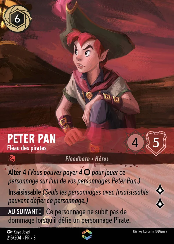 Peter Pan - Fléau des pirates — Disney Lorcana Personnage card from Into the Inklands