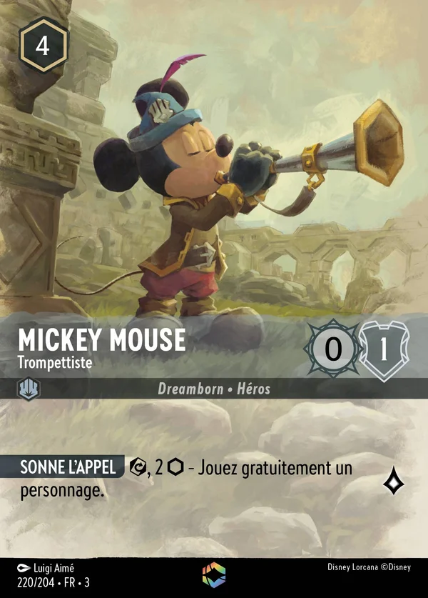 Mickey Mouse - Trompettiste — Disney Lorcana Personnage card from Into the Inklands