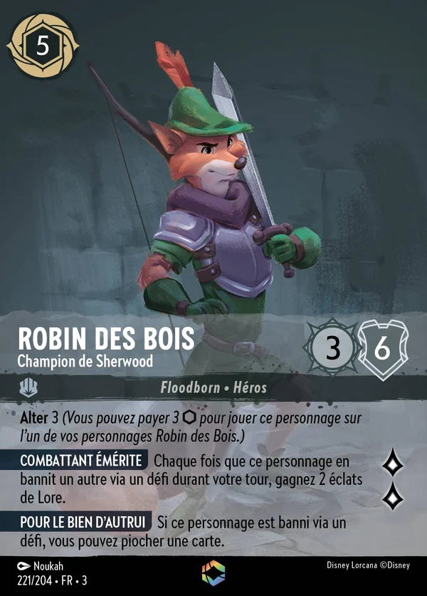 Robin des Bois - Champion de Sherwood — Disney Lorcana Personnage card from Into the Inklands