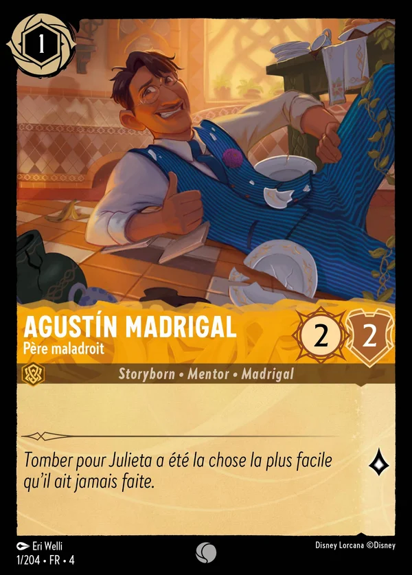 Agustín Madrigal - Père maladroit — Disney Lorcana Personnage card from Ursula's Return