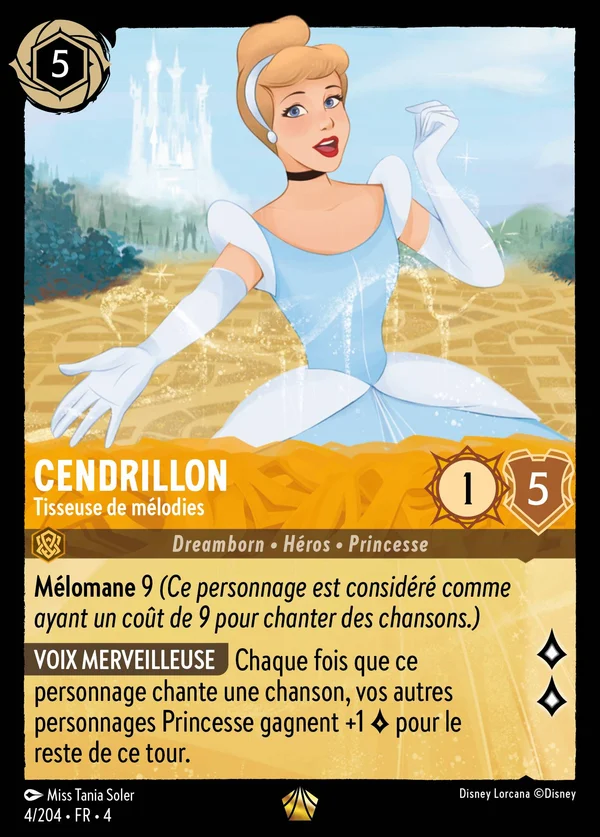 Cendrillon - Tisseuse de mélodies — Disney Lorcana Personnage card from Ursula's Return