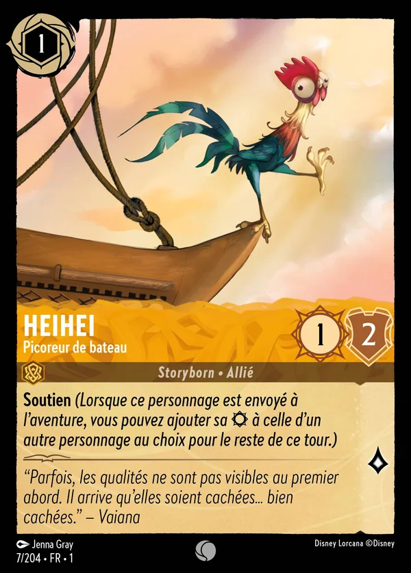Heihei - Picoreur de bateau — Disney Lorcana Personnage card from The First Chapter