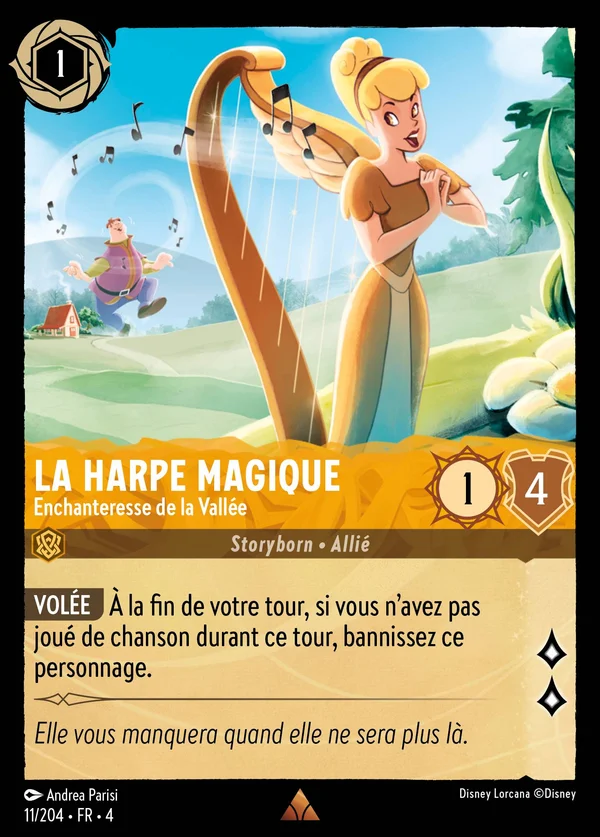 La Harpe Magique - Enchanteresse de la Vallée — Disney Lorcana Personnage card from Ursula's Return